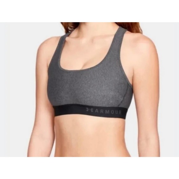 Under Armour Other - Under Armour Women's Crossback Gray Compression Sports Bra Size S